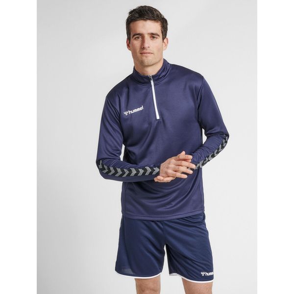 Bluza Hummel demi-zip hmlAUTHENTIC. Białe bluzy bez kaptura męskie HUMMEL, m, z materiału. W wyprzedaży za 181.80 zł.