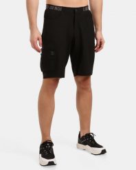 Męskie szorty outdoorowe Kilpi ASHER-M. Czarne szorty męskie Kilpi, z materiału, bez kołnierzyka. Za 370.41 zł.