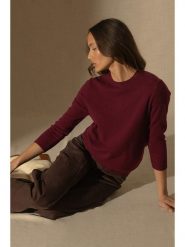 Perfect Cashmere Kaszmirowy sweter "Vanessa" w kolorze ciemnoczerwonym rozmiar: XL. Czerwone swetry klasyczne damskie Perfect Cashmere, xl, z kaszmiru, bez kołnierzyka. Za 278.66 zł.