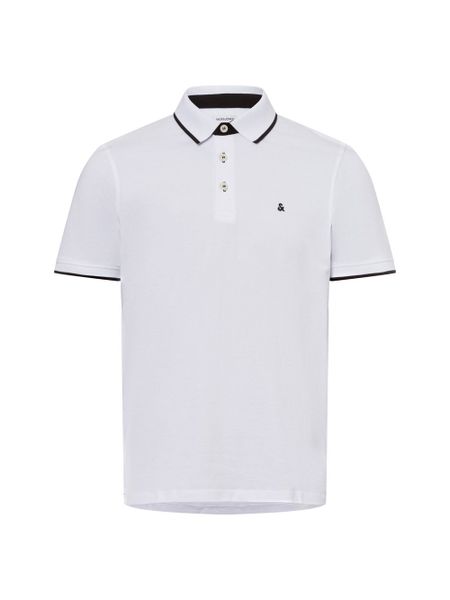 Jack & Jones koszulka polo Mężczyźni Bawełna biały, M. Białe koszulki polo męskie Jack & Jones, m, bez wzorów, z bawełny, bez ramiączek. Za 149.95 zł.