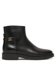 MICHAEL Michael Kors Botki 40F5MAME5L Czarny. Czarne botki damskie MICHAEL Michael Kors, ze skóry, bez obcasa, na płaskiej podeszwie, bez zapięcia. Za 629.99 zł.
