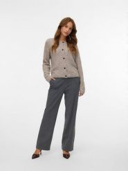Vero Moda Spodnie w kolorze antracytowym rozmiar: S/L34. Czarne spodnie materiałowe damskie Vero Moda, bez wzorów, z materiału. Za 101.23 zł.