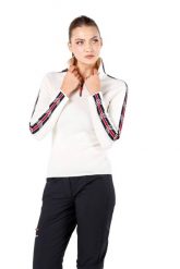 Asya - Sweter Damski ze 100% Wełny Merino L, Biały. Białe swetry klasyczne damskie WOOLONA, na zimę, l, z materiału, bez kołnierzyka. Za 720.00 zł.
