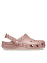 Crocs Klapki Classic Glitter Clog Quartz 205942 Różowy. Czerwone klapki damskie Crocs, bez wzorów, z tworzywa sztucznego, bez obcasa. Za 169.99 zł.