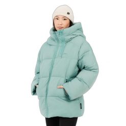 Damska kurtka puchowa Protest Selby. Niebieskie kurtki damskie Protest, bez wzorów, z puchu, bez kaptura. Za 628.50 zł.