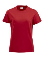 Clique Premium-T Women T-shirt bawełniany z dekoltem okrągłym – red. Czerwone t-shirty damskie CLIQUE, xl, bez wzorów, z bawełny, bez kołnierzyka. Za 112.89 zł.