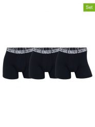 CR7 Bokserki (3 pary) w kolorze czarnym rozmiar: XXL. Czarne bokserki męskie CR7, bez wzorów. Za 84.99 zł.