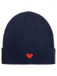 Zwillingsherz Kaszmirowa czapka beanie w kolorze granatowym rozmiar: onesize. Niebieskie czapki zimowe damskie Zwillingsherz, z kaszmiru. Za 173.99 zł.