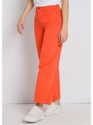 CIMARRON Spodnie w kolorze pomarańczowym rozmiar: W29. Pomarańczowe spodnie materiałowe damskie CIMARRON, bez wzorów, z materiału, klasyczne, z podwyższonym stanem. Za 87.61 zł.