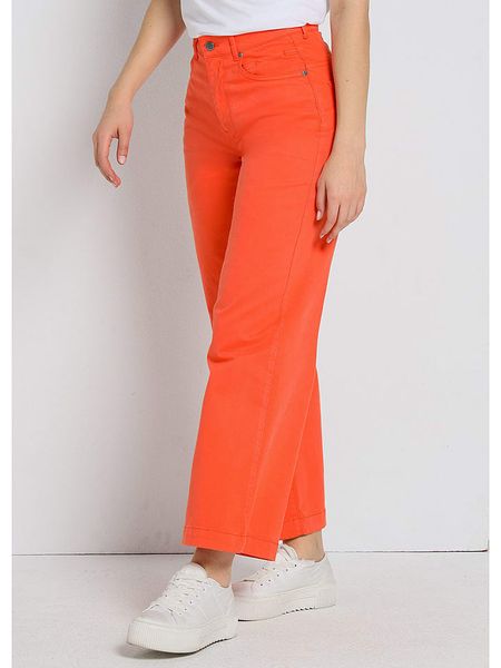 CIMARRON Spodnie w kolorze pomarańczowym rozmiar: W29. Pomarańczowe spodnie materiałowe damskie CIMARRON, bez wzorów, z materiału, klasyczne, z podwyższonym stanem. Za 87.61 zł.