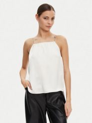 HUGO Top Cebena 50536436 Biały Regular Fit. Białe topy damskie Hugo, bez wzorów, z syntetyku, bez kołnierzyka. Za 289.99 zł.