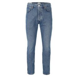 WRANGLER SLIDER MĘSKIE SPODNIE JEANSOWE KABEL BLUE W18RER19K 112127366. Niebieskie spodnie materiałowe męskie Wrangler, bez wzorów, z jeansu. Za 209.99 zł.