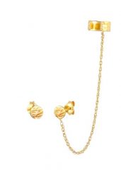 Elli Damska wtyczka Earcuff Plug Round Organic Structure w 925 Srebro Szterlingów złotem Kolczyki 1 ct Damski. Kolczyki damskie Elli, pozłacane. Za 188.99 zł.