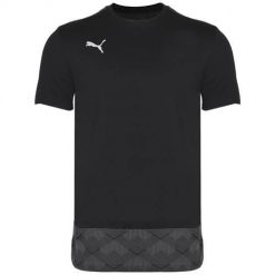 Koszulka treningowa męska Puma Teamfinal 21. Czarne t-shirty sportowe męskie Puma, m, z bawełny, bez ramiączek, do biegania. Za 122.00 zł.