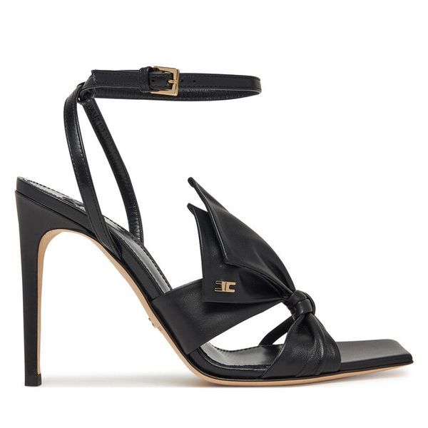 Sandały Elisabetta Franchi. Czarne sandały damskie Elisabetta Franchi, bez wzorów, bez obcasa, na szpilce. Za 1,379.00 zł.