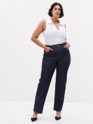 GAP Dżinsy - Regular fit - w kolorze granatowym rozmiar: W27. Niebieskie jeansy damskie GAP, z podwyższonym stanem. Za 74.63 zł.