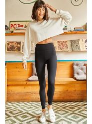 Olalook Legginsy w kolorze czarnym rozmiar: L. Czarne legginsy damskie Olalook, l, bez wzorów. Za 48.28 zł.