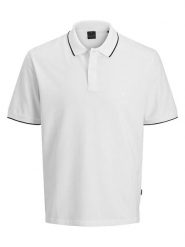 Jack & Jones Koszulka polo "Blaweston" w kolorze białym rozmiar: M. Białe koszulki polo męskie Jack & Jones, m, bez wzorów, z bawełny, bez ramiączek. Za 74.46 zł.
