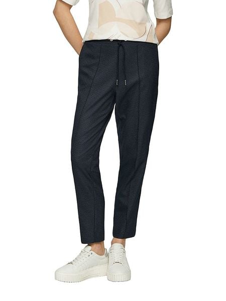 S.Oliver Spodnie w kolorze granatowym rozmiar: 40. Niebieskie spodnie materiałowe damskie S.Oliver, bez wzorów, z materiału. Za 137.10 zł.