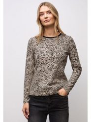 Street One Koszulka w kolorze beżowym rozmiar: 34. Brązowe bluzki damskie Street One, bez wzorów, street, bez kołnierzyka, bez ramiączek. Za 78.28 zł.