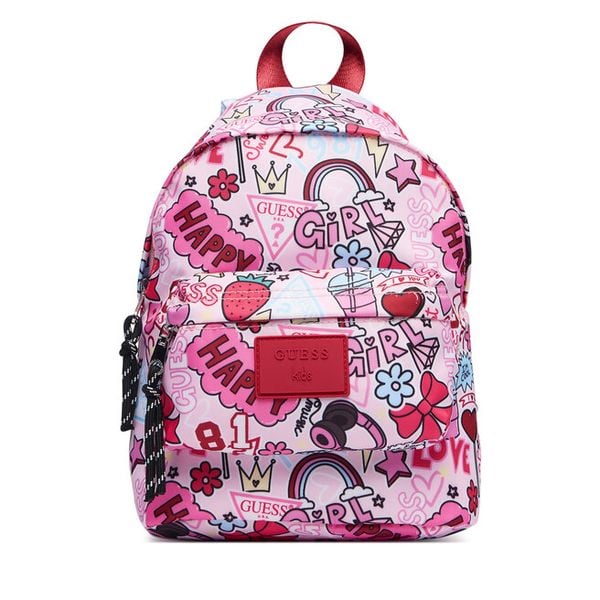 Plecak Guess. Czerwone plecaki damskie Guess, z aplikacjami, sportowe. Za 174.99 zł.