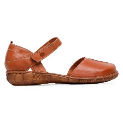 Półbuty Josef Seibel. Brązowe półbuty damskie Josef Seibel, bez wzorów, bez obcasa, na płaskiej podeszwie. Za 239.99 zł.