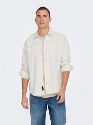 ONLY & SONS Kurtka koszulowa "Alp" w kolorze kremowym rozmiar: XL. Brązowe kurtki męskie Only & Sons, xl, bez wzorów, bez kaptura. Za 57.06 zł.