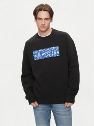Hugo Bluza Naylos 50515188 Czarny Regular Fit. Czarne bluzy bez kaptura męskie Hugo, l, z bawełny. Za 339.99 zł.