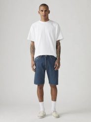 Levi's Szorty dżinsowe "501" w kolorze granatowym rozmiar: W34. Niebieskie szorty męskie Levi's, z aplikacjami, z bawełny, klasyczne. Za 143.17 zł.