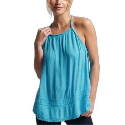 Bluzka sportowa damska SuperDry Vintage Beach Cami Top. Niebieskie bluzki sportowe damskie Superdry., m, bez wzorów, z wiskozy, bez ramiączek. Za 101.00 zł.