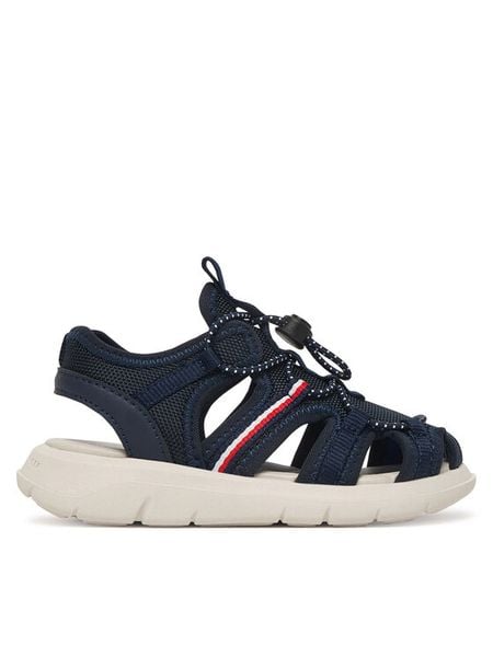 Tommy Hilfiger Sandały T1B2-34385-1591 Granatowy. Niebieskie sandały chłopięce Tommy Hilfiger, z materiału, bez zapięcia. Za 319.99 zł.