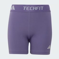 Krótkie Legginsy Techfit. Białe legginsy damskie Adidas, bez wzorów, sportowe. Za 99.95 zł.