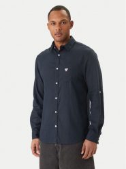 Guess Koszula F6GH06 WG3L0 Granatowy Regular Fit. Niebieskie koszule męskie Guess, l, z aplikacjami, z wiskozy, bez kołnierzyka, bez ramiączek. Za 369.99 zł.