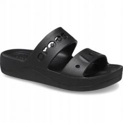 Klapki Dla Dorosłych Crocs Baya Platform. Brązowe klapki i japonki męskie Crocs, z materiału. Za 139.99 zł.