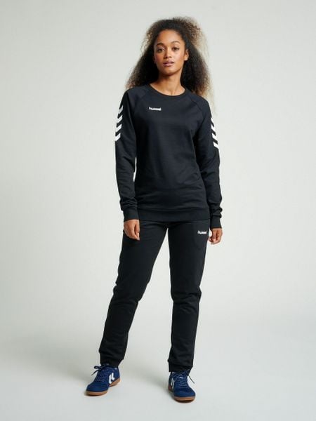 Bluza do piłki ręcznej damska Hummel Go Cotton Sweatshirt Woman. Szare bluzy sportowe damskie HUMMEL, m, bez wzorów, z bawełny, bez ramiączek, długie, bez kaptura. Za 74.00 zł.