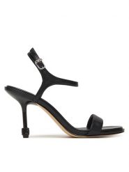 MICHAEL Michael Kors Sandały Ivy High 40S6IVHS2L Czarny. Czarne sandały damskie MICHAEL Michael Kors, bez wzorów, ze skóry, bez obcasa, na szpilce. Za 809.99 zł.