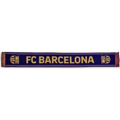 Szalik FC Barcelona wyjazdowy - oficjalny licencjonowany. Niebieskie szaliki i kominy damskie FC Barcelona, bez wzorów. Za 99.00 zł.