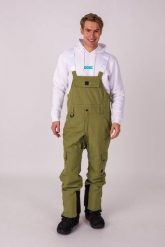 Spodnie narciarskie i snowboardowe Yeh Man Bib Pant - Khaki. Zielone spodnie materiałowe męskie OOSC, z aplikacjami, z materiału. Za 1,078.99 zł.