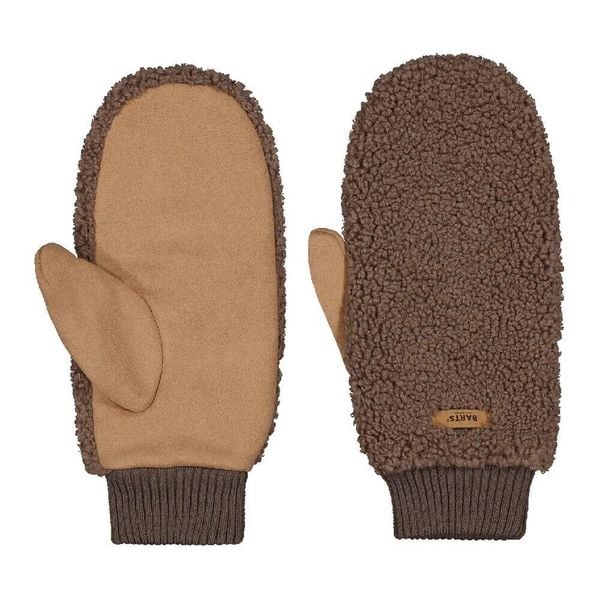 Rękawiczki Damskie Barts Teddy Mitts. Brązowe rękawiczki damskie Barts, bez wzorów, z materiału. Za 249.00 zł.