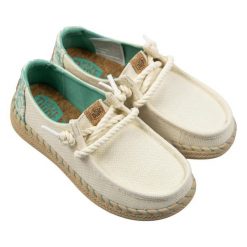 HEYDUDE Damskie Mokasyny Wendy Espadrille Hibiscus. Brązowe mokasyny damskie Hey dude, z materiału. Za 359.00 zł.