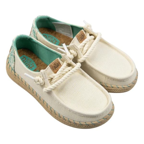 HEYDUDE Damskie Mokasyny Wendy Espadrille Hibiscus. Brązowe mokasyny damskie Hey dude, z materiału. Za 359.00 zł.