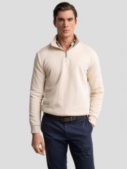 Bluza męska ze stójką kremowa Salih 103. Białe bluzy bez kaptura męskie Big Star, l, z bawełny. W wyprzedaży za 179.99 zł.