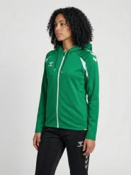 Damska bluza dresowa z kapturem Hummel Core 2.0. Białe bluzy sportowe damskie HUMMEL, l, bez wzorów, z dresówki, bez ramiączek, długie, z kapturem. Za 302.50 zł.