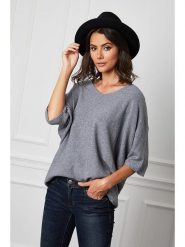 Joséfine Sweter "Dalor" w kolorze szarym rozmiar: XL. Szare swetry klasyczne damskie Joséfine, xl, z kaszmiru, bez kołnierzyka. Za 226.77 zł.