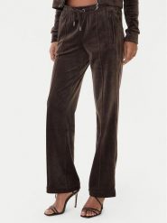 Juicy Couture Spodnie dresowe Tina JCWBJ225307 Brązowy Regular Fit. Brązowe spodnie dresowe damskie Juicy Couture, l, bez wzorów, z dresówki. Za 399.99 zł.