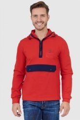 AERONAUTICA MILITARE Czerwona bluza męska z kapturem i suwakiem. Czerwone bluzy z kapturem męskie AERONAUTICA MILITARE, m. W wyprzedaży za 399.99 zł.