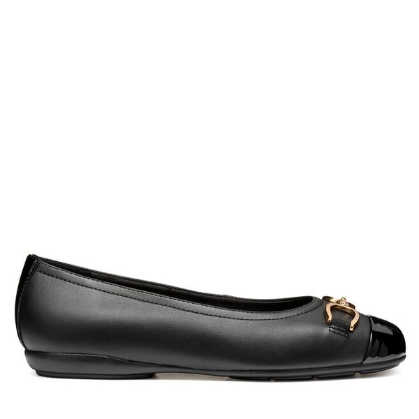 Baleriny Geox. Czarne baleriny damskie Geox, bez wzorów, bez obcasa. Za 269.99 zł.