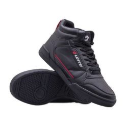Buty Lotto Nandu Mid 400370U-1130 czarne. Czarne buty sportowe na co dzień męskie z materiału, bez zapięcia. Za 233.73 zł.