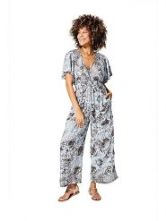 Ipanima Kombinezon w kolorze brązowo-błękitnym rozmiar: 34/36. Brązowe kombinezony damskie Ipanima, bez wzorów, bez kołnierzyka, bez ramiączek. Za 86.99 zł.