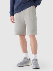 Spodenki casual męskie 4F 4FWSS25TSHOM527. Czarne szorty męskie 4f, z elastanu, bez kołnierzyka. Za 149.99 zł.